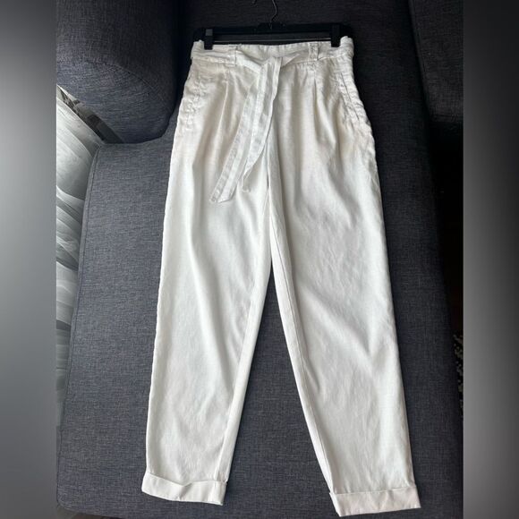 Anthropologie White Nias Trousers Pants By Ett Twa Size 0 - Picture 9 of 16